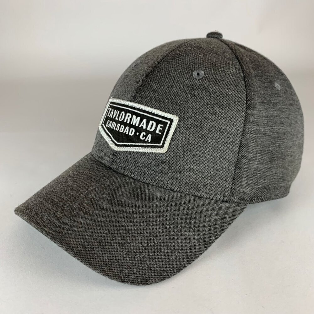 TaylorMade Golf Gray Stretch Fitted Hat Mens L/XL